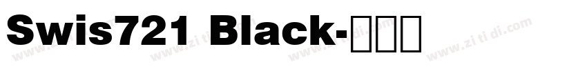 Swis721 Black字体转换